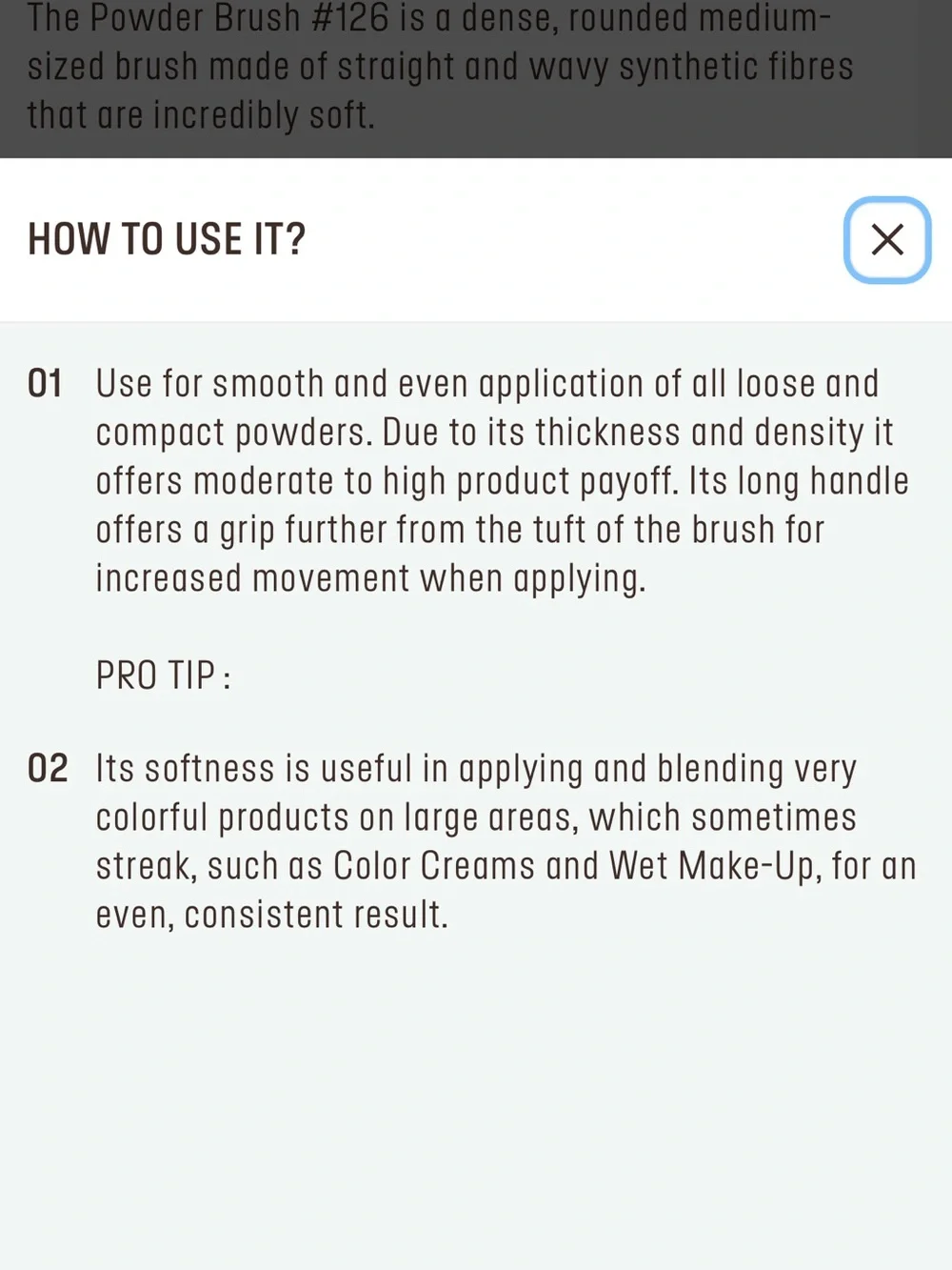 Make Up For Ever Powder Brush #126